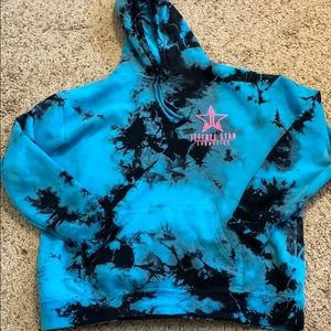 Jeffree Star Cosmetics Blue tie dye sweatshirt